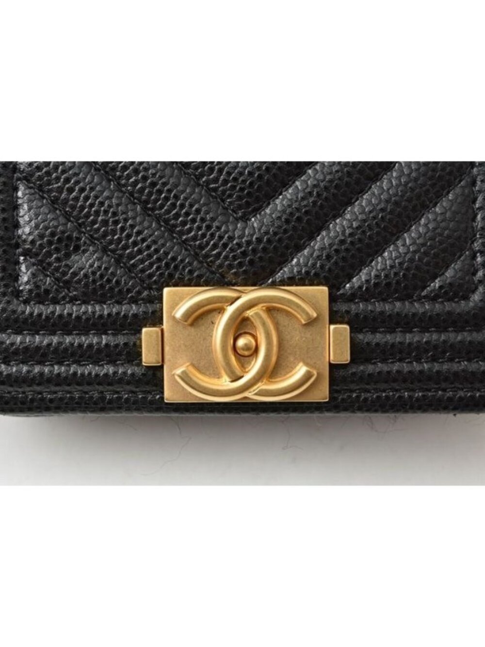 Chanel Belt Bag Coin Case Chain Pouch Boy Black Gold Hardware - Picture 4 of 10